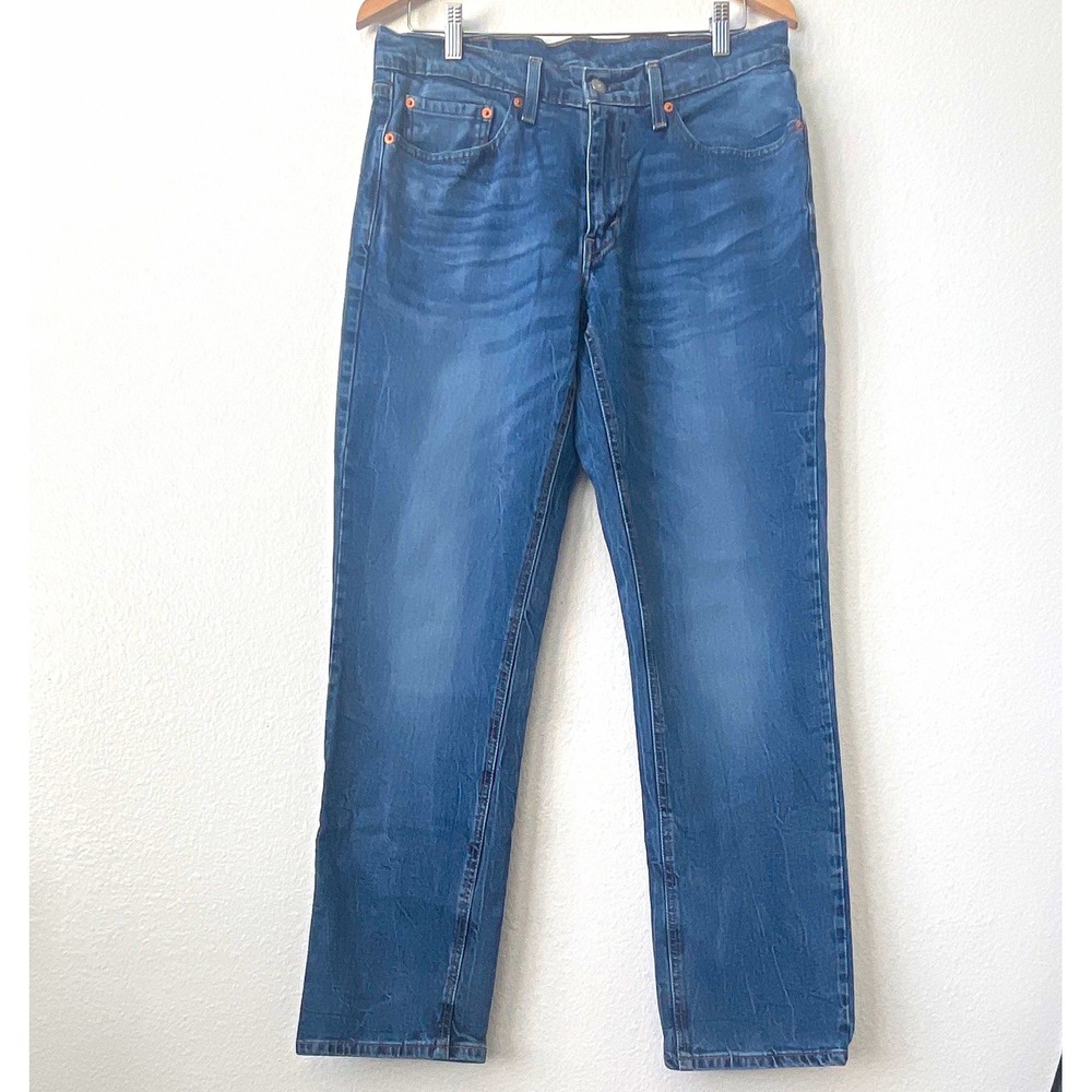 Levi's Men's Blue Denim Tapered Regular Fit Jeans Medium Wash 5-Pocket